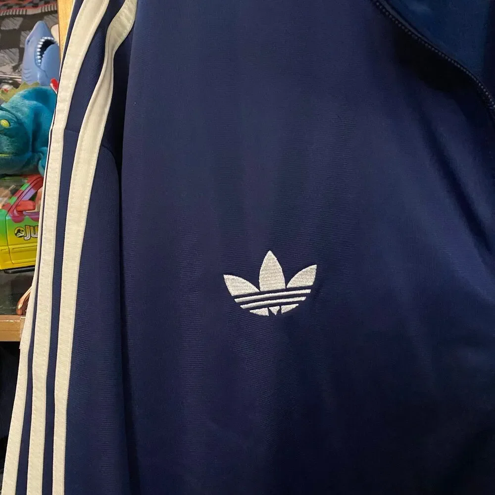 NWT Adidas Originals Oasis Live 25 Firebird Track Jacket Mens 2XL Navy Blue